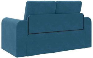 Sofa na łóżko 2 w 1 Niebieska 148x71x83 cm Welur Lumarko! 2
