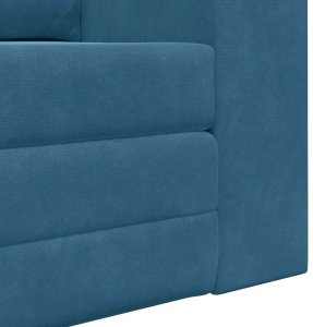 Sofa na łóżko 2 w 1 Niebieska 148x71x83 cm Welur Lumarko! 4