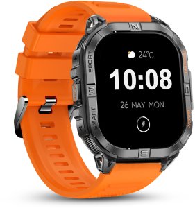 SMARTWATCH ZEGAREK MĘSKI GPS WODOODPORNY LATARKA ROZMOWY DWA PASKI MENU PL 3