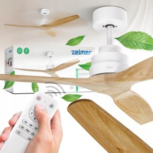 WENTYLATOR SUFITOWY ZCF 5600 40W 132cm BUK/BIAŁY ZELMER-WE-20-10 3