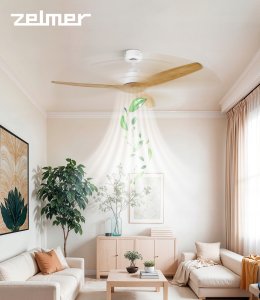 WENTYLATOR SUFITOWY ZCF 5600 40W 132cm BUK/BIAŁY ZELMER-WE-20-10 5