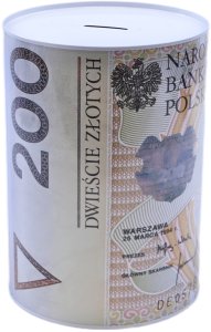 Skarbonka metal "złotówki" D45369 78598 2