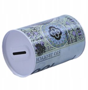 Skarbonka metal "złotówki" D45369 78598 3