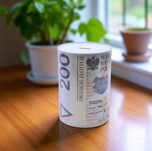 Skarbonka metal "złotówki" D45369 78598 5