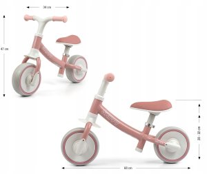 Milly Mally Rowerek Biegowy Skippy Pink 12