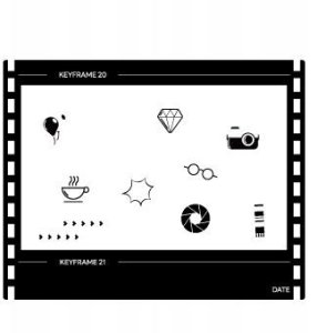 Zestaw 12x Naklejki Ramki Do Fuji Wide 400 / 300 / Sp-3 / Polaroid Now / Now+ 600 - Czarno Białe 11