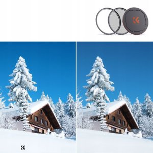 Zestaw 3w1 Filtr Polaryzacyjny Cpl Pierścień Magnetyczny Dekielek K&f 72 Mm / Sku.1706 10
