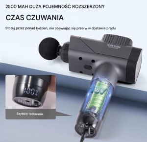 Masażer pistoletowy do ciała, pleców i stóp16V 3200 obr./min 3