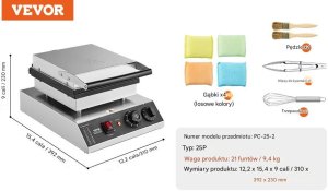 Gofrownica Vevor Gofrownica do Poffertjes holenderskich naleśników naleśnikarka 25 szt 1700W 6