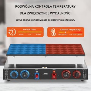 Vevor Gofrownica do Poffertjes holenderskich naleśników naleśnikarka 50 szt 1700W 2