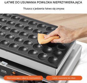 Vevor Gofrownica do Poffertjes holenderskich naleśników naleśnikarka 50 szt 1700W 3