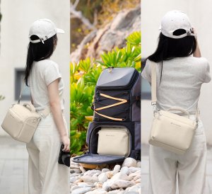 Kabura Torba Fotograficzna Foto Sling Na Aparat Dslr Dron Kamerę Gimbal K&f / Kf13.179v3 / Beżowy 7