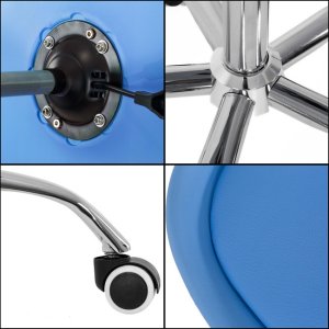 Fotel dziecięcy do biurka, obrotowe krzesło na kółkach regulowane dla dzieci do nauki, niebieskie UNIWERSALNY 11