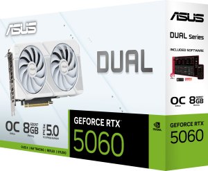 Karta graficzna Asus Dual GeForce RTX 5060 White OC 8GB GDDR7 DLSS4 (DUAL-RTX5060-O8G-WHITE) 8
