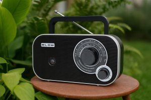 77-543# Radio przenośne analogowe am/fm blow ra12 czarno-białe 3