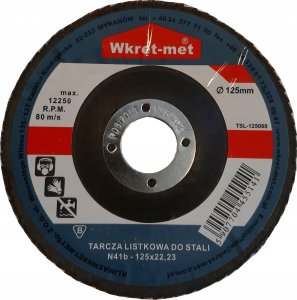TARCZA LISTKOWA DO STALI TSL-125120 125 mm WKRĘT-MET KLIMAS 6