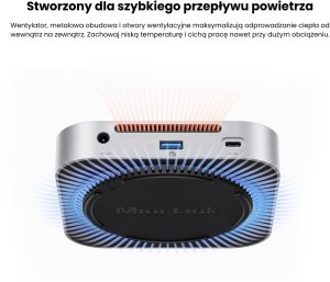 Orico Stacja dokująca do MacMini, USB-C 10 Gbps, z obudową M.2 NVMe, metalowa 13
