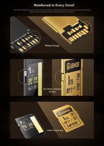 Karta Lexar Armor Gold SDXC 512 GB Class 10 UHS-II/U3 V60 (LSDAMGL512G-RNNNG) 5