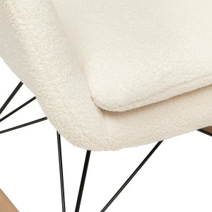 Atmosphera Fotel bujany OLMETO, boucle z drewnianymi nogami 2