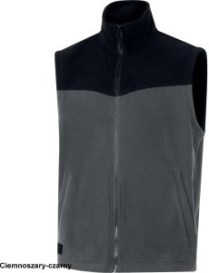 GILLI - CIEPŁA POLAROWA KAMIZELKA POLIESTER 280 g/m2 - Ciemnoszary-czarny S 2