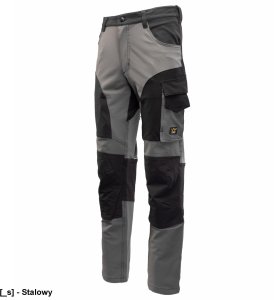 AISP - TRAIL spodnie do pasa 4WAY stretch podwójne potrójne szwy szyte mocną nicią 280 g/m2 wzmocnione mkieszenie na komórkę - khaki 110 17