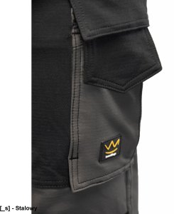 AISP - TRAIL spodnie do pasa 4WAY stretch podwójne potrójne szwy szyte mocną nicią 280 g/m2 wzmocnione mkieszenie na komórkę - khaki 110 24