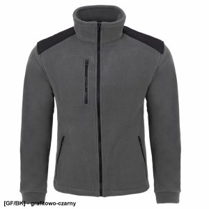 FLRA 340 - bluza polarowa unisex, gruba posiada bardzo dobre właściwości cieplne - czerwono-czarny L 3