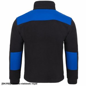 FLRA 340 - bluza polarowa unisex, gruba posiada bardzo dobre właściwości cieplne - czerwono-czarny L 43