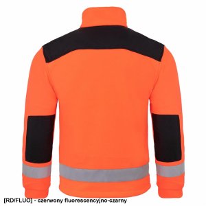 FLRA 340 - bluza polarowa unisex, gruba posiada bardzo dobre właściwości cieplne - czerwono-czarny XL 57