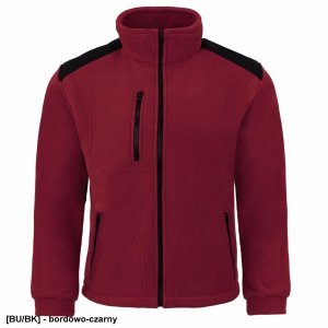 FLRA 340 - bluza polarowa unisex, gruba posiada bardzo dobre właściwości cieplne - zieleń butelkowa-czarny 5XL 22