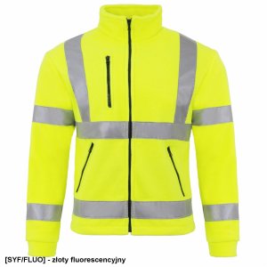 FLRA 340 - bluza polarowa unisex, gruba posiada bardzo dobre właściwości cieplne - złoto-czarny 2XL 26