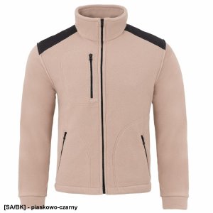 FLRA 340 - bluza polarowa unisex, gruba posiada bardzo dobre właściwości cieplne - złoto-czarny 2XL 5