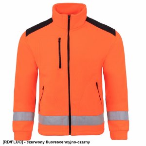 FLRA 340 - bluza polarowa unisex, gruba posiada bardzo dobre właściwości cieplne - grafitowo-czarny 5XL 23