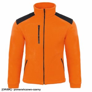 FLRA 340 - bluza polarowa unisex, gruba posiada bardzo dobre właściwości cieplne - czarno-moro L 25