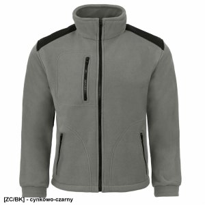 FLRA 340 - bluza polarowa unisex, gruba posiada bardzo dobre właściwości cieplne - czarno-moro L 3