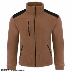 FLRA 340 - bluza polarowa unisex, gruba posiada bardzo dobre właściwości cieplne - piaskowo-czarny 2XL 24