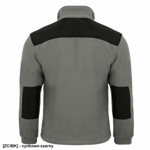 FLRA 340 - bluza polarowa unisex, gruba posiada bardzo dobre właściwości cieplne - jasno szaro-czarny 2XL 37