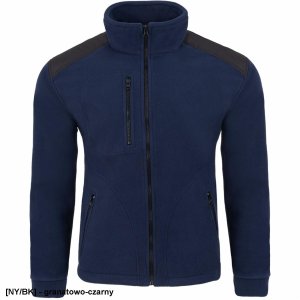 FLRA 340 - bluza polarowa unisex, gruba posiada bardzo dobre właściwości cieplne - czarno-niebieski royal 2XL 6