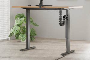 NEOMOUNTS Cable Spine Organizer for sit/stand desk frames screw mounted magnetic channel black 12