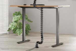 NEOMOUNTS Cable Spine Organizer for sit/stand desk frames magnet mounted black 11