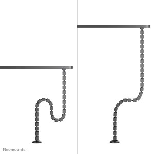NEOMOUNTS Cable Spine Organizer for sit/stand desk frames magnet mounted black 4