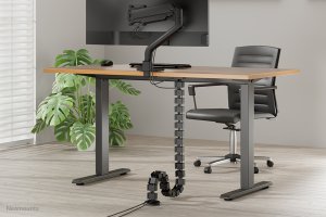 NEOMOUNTS Cable Spine Organizer for sit/stand desk frames magnet mounted black 10