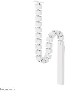 NEOMOUNTS Magnetic Cable Cover for sit/stand desk frames screw mounted magnetic channel white 2