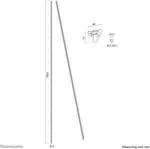 NEOMOUNTS Spiral Cable Wrap 15mm multiple cables white 9