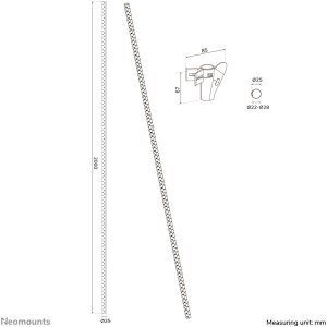 NEOMOUNTS Spiral Cable Wrap 25mm multiple cables white 9