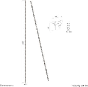 NEOMOUNTS Spiral Cable Wrap 20mm multiple cables white 9