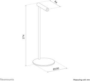 NEOMOUNTS Headphone Stand aluminum 13