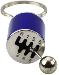 Brelok Metalowy Do Kluczy Skrzynia Biegów Ruchoma Niebieski LEAN TOYS 2