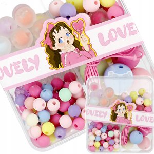 Mega Creative Koraliki do nawlekania pastelowe Mix 6