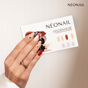 NEONAIL_SET Golden Muse Blushing Red lakier hybrydowy 3ml + Sunset Nude lakier hybrydowy 3ml + Blush Flush lakier hybrydowy 3ml + Metallic Gold naklejki do paznokci 1szt 2
